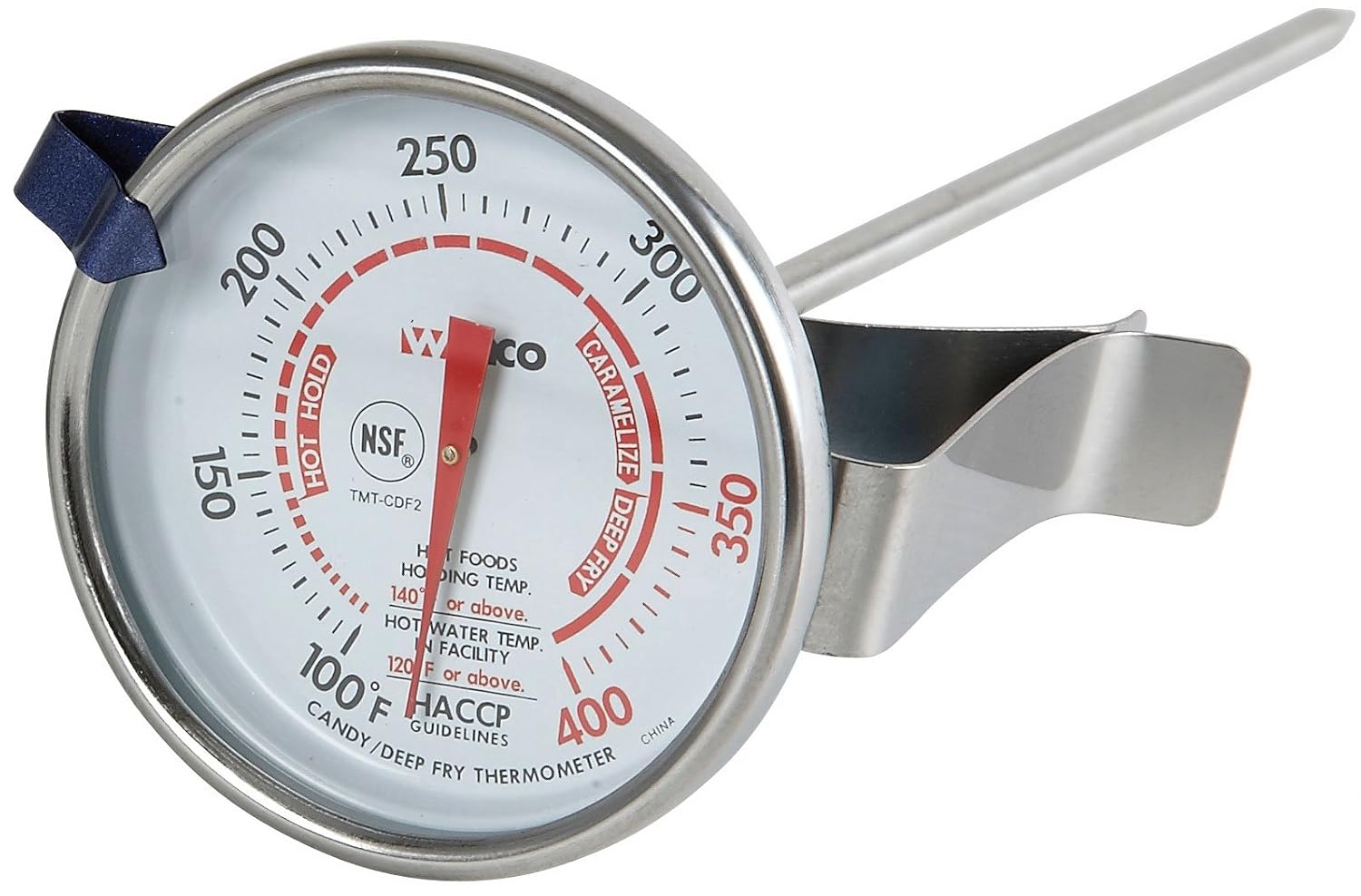 Winco Pocket Test Thermometer with 50 to 550-Degree Fahrenheit Temperature Range | Broad temperature range, 1" dial, Foodservice