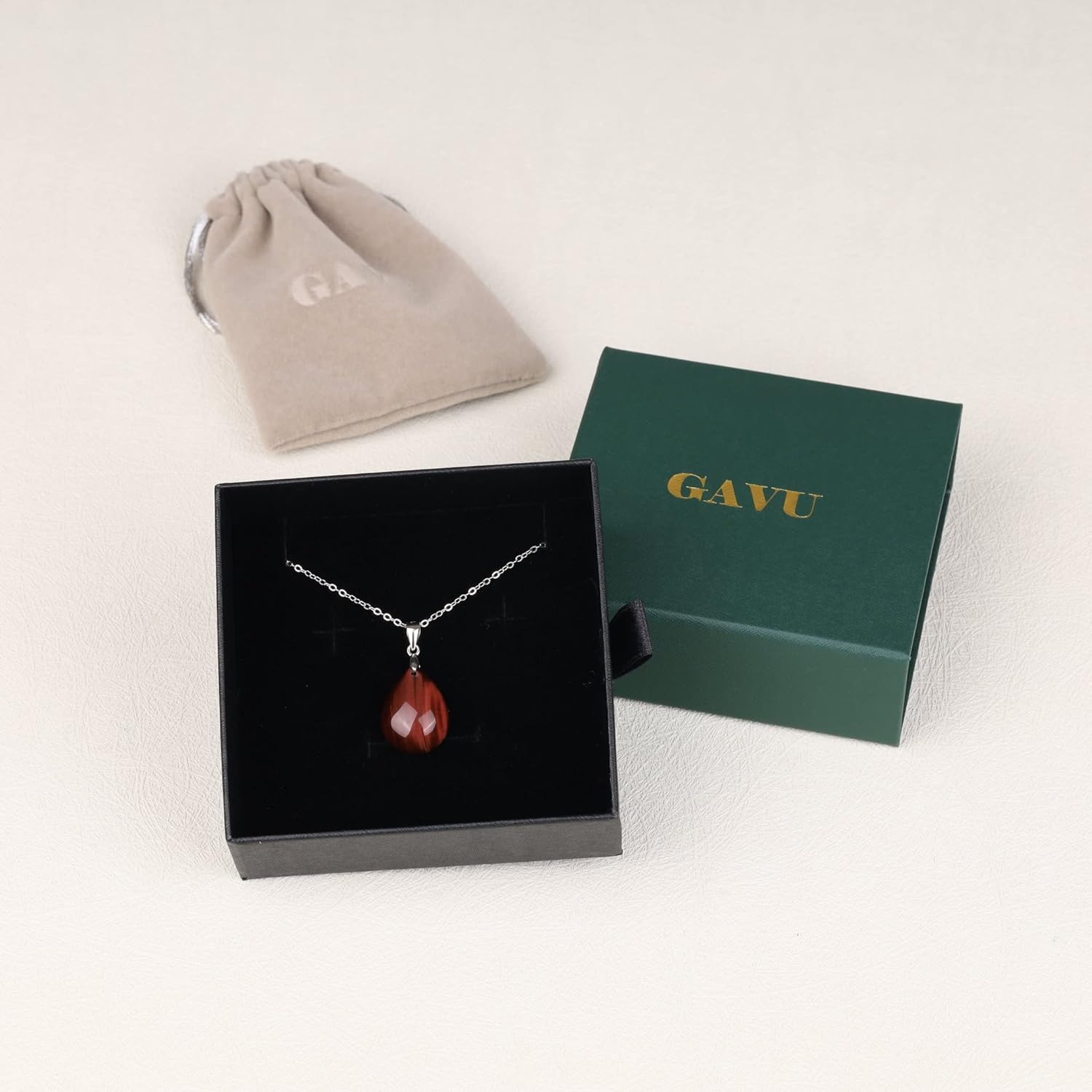 GAVU Women’s Teardrop Necklace, Crystal Pendant Necklace for Women - Image 7