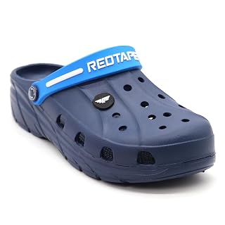 Red Tape Men's Designer Comfortable Clogs || Sandals With Adjustable Back Strap For Men Navy Blue, 10 UK