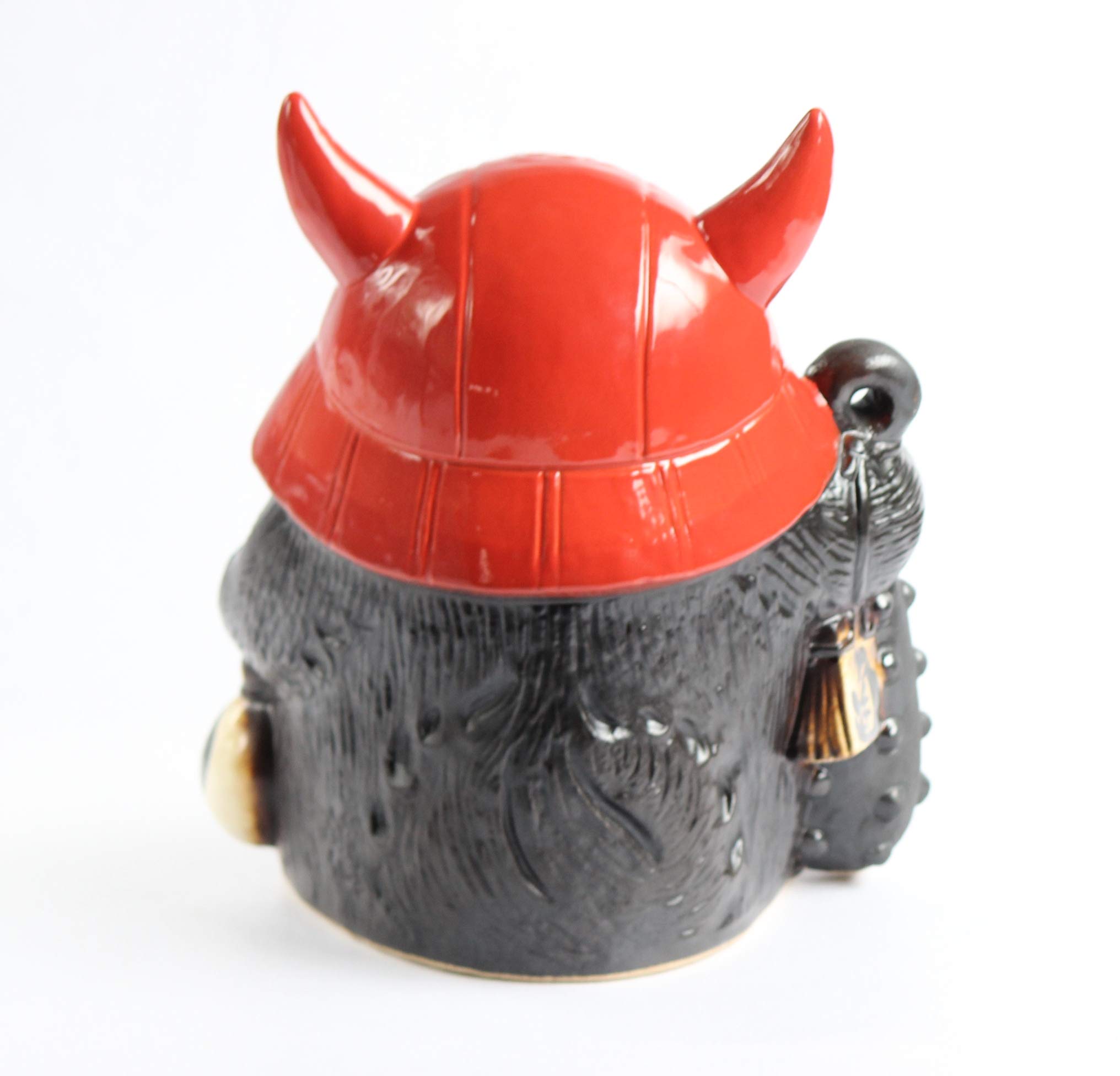 Amazon.co.jp: 陶里 置物 茶 20.5X16X24.5cm 『信楽焼』福鬼喜門狸赤兜