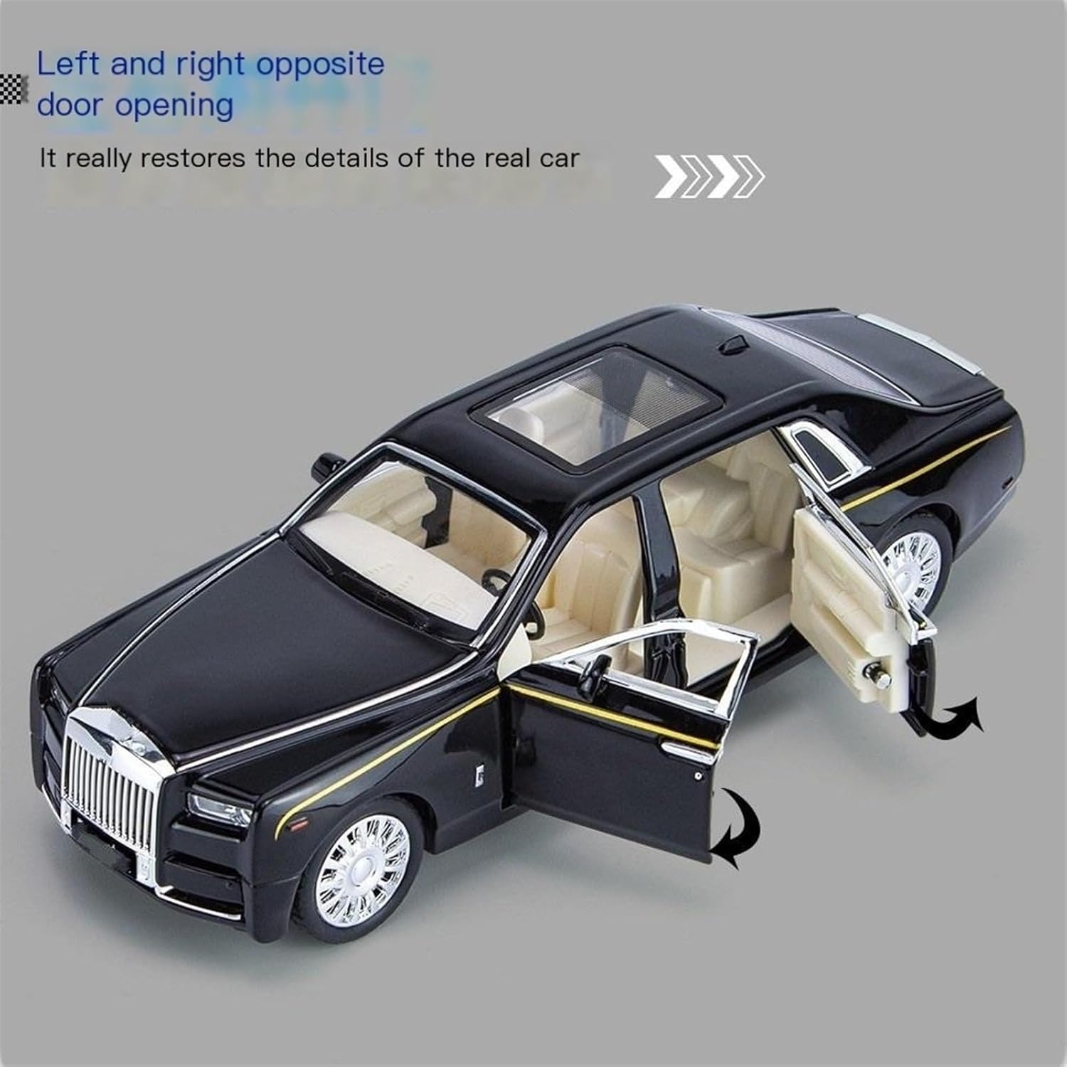 Modèle réduit de voiture en alliage 1:32 - son de musique blanc(132 White)
