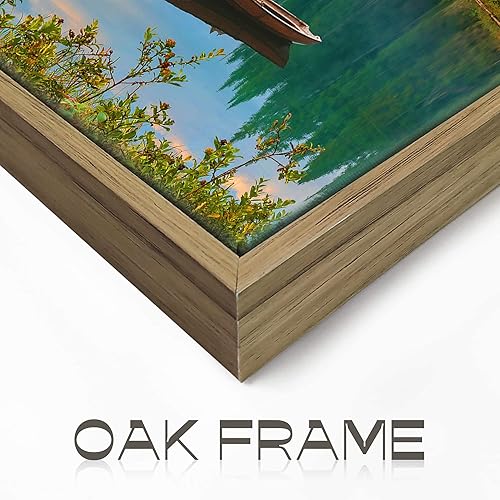 Miniatura 8 de Lienzo de paisaje natural para la pared impresiones enmarcadas de escena de lago natural, puente, muelle, paisaje, pintura, obra de arte para el