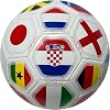 Pelota de fútbol de entrenamiento para exteriores con banderas del mundo 2026, talle 5 (talle 5), blanca 5