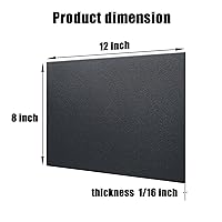 Vista 13 de ABS Plastic Sheet 1/16 Inch Thick 12" x 16" (4-Pack),Two-Sided Heat Moldable Panel (Thermoplastic Textured Front & Smooth Back), Black Thermoform