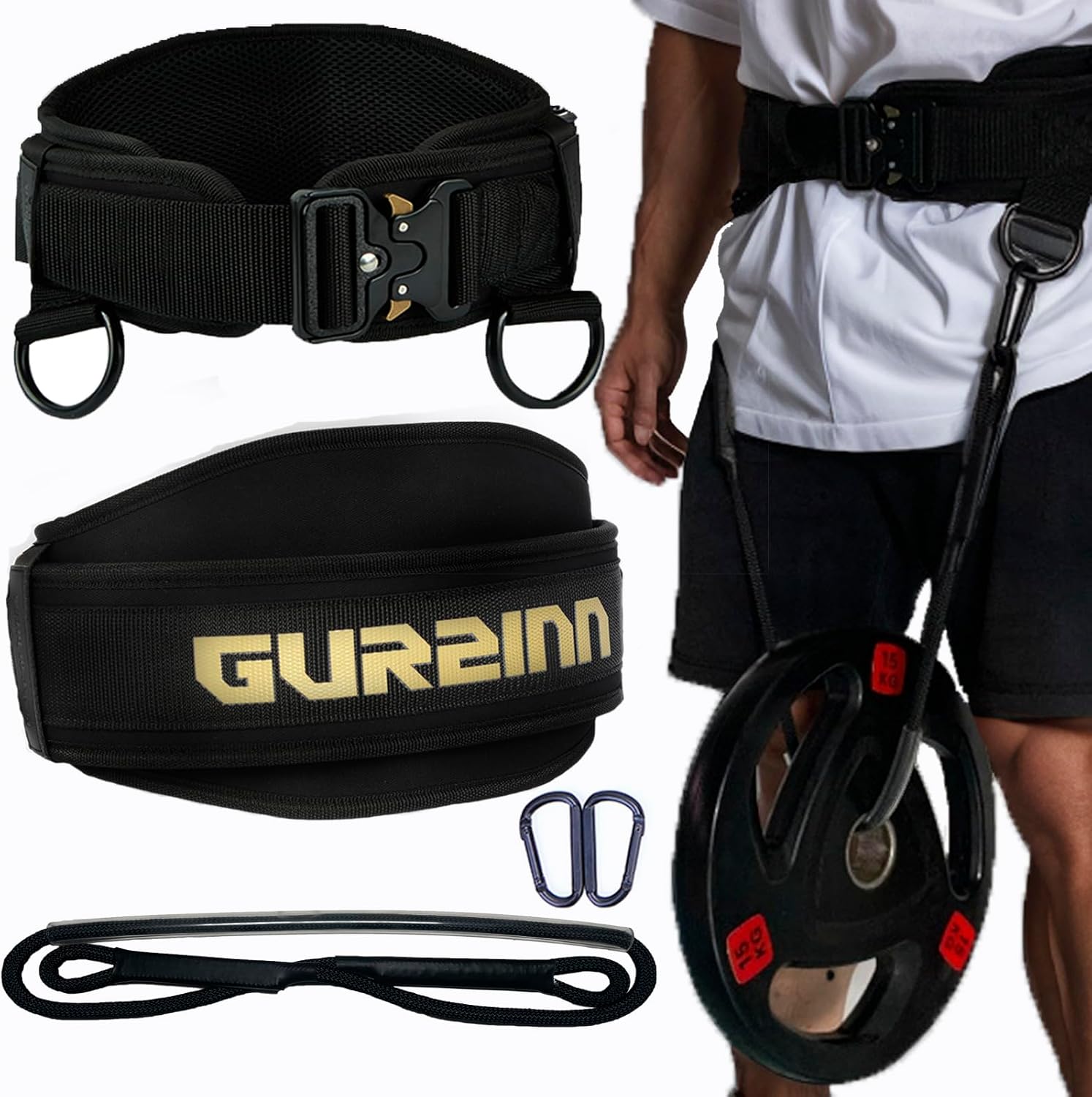 Weight Lifting Belt Gym Fitness with Quick Locking, Dip Belt with rope, Weighted Pull Up Belt for Gym Fitness Powerlifting Squat