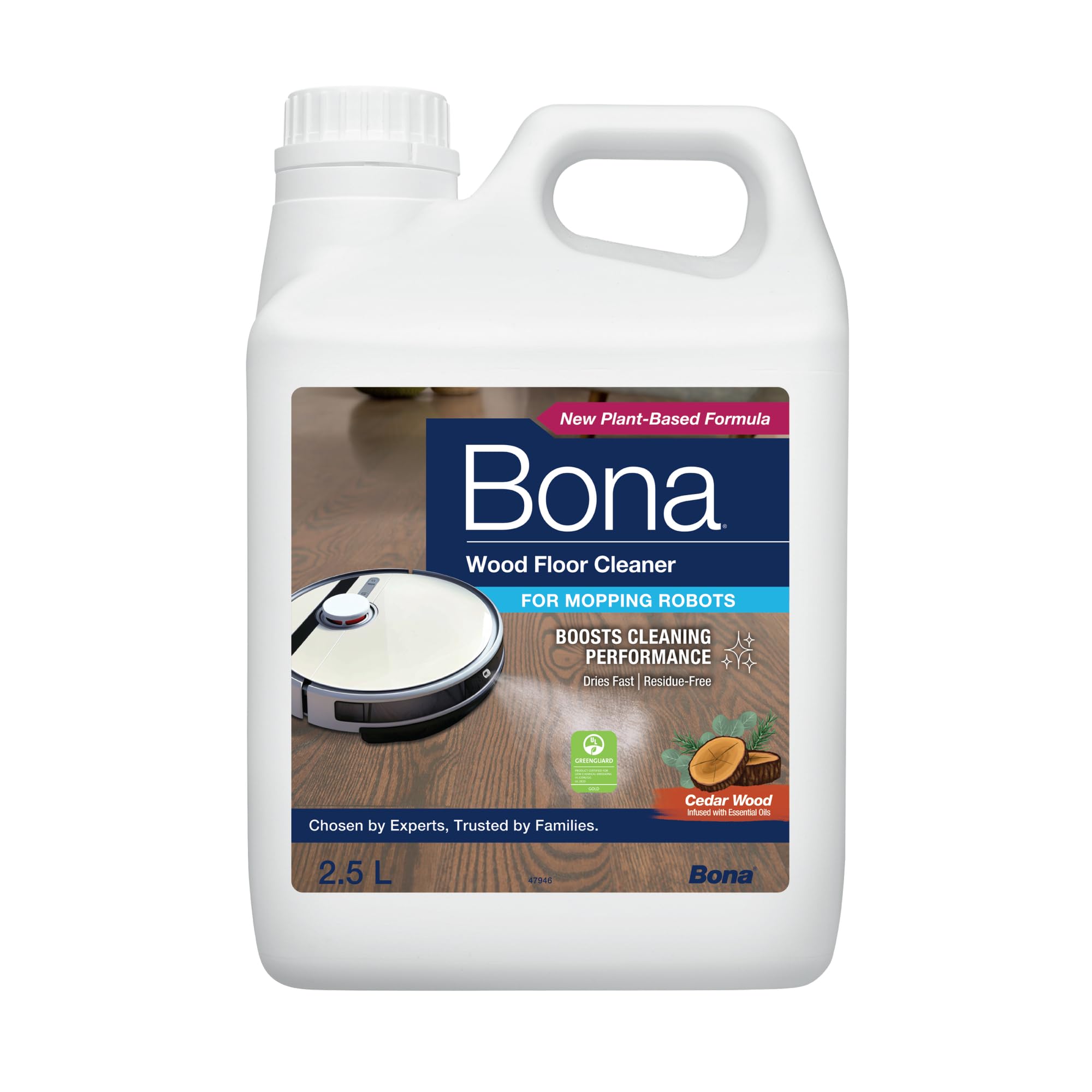 B&Q -  Wood Floor Cleaner For Mopping Robots And VacuumsConcentrateQuick-Drying And Streak-FreeCedar Wood2.5L