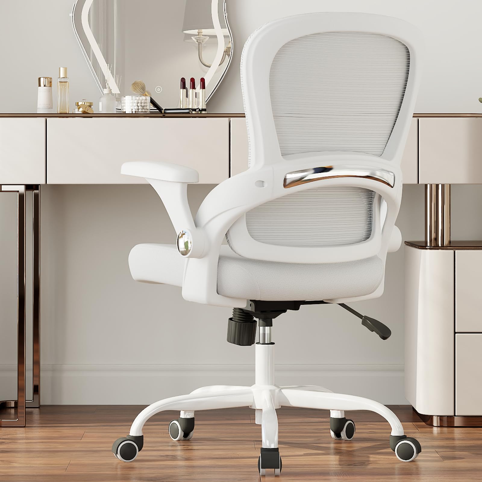 Photo 1 of **damaged***TRALT Office Chair - Ergonomic Office Chair with Back Support, Home Office Desk Chairs, Comfy Desk Chair, Computer Chair, 330lbs Wide Seat Big and Tall Office Chairs for Gamers(White)