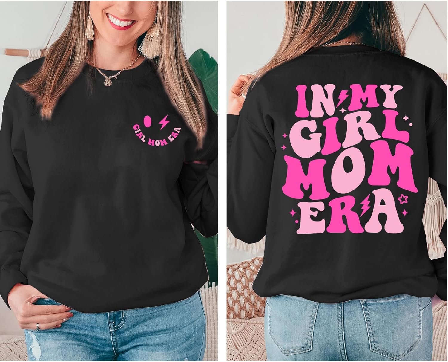 In My Girl Mom Era Sweatshirt Women Funny Mama Graphic Shirt Cool Mom Shirts Casual Long Sleeve Gift Pullover Tops - Image 6