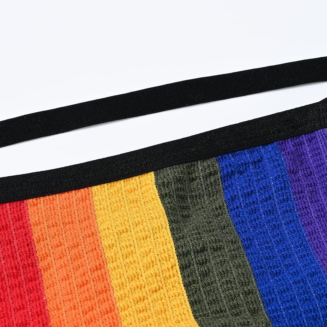 JINSHI Mens Rainbow G-String Thong Underwear