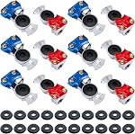 CheeMuii Glad Ensemble de mains 20 pcs Joints à main Gladhand Universal Glad Hand Aluminium Emergency Air Ensemble de poignées de service d'assemblage de freins pour semi-remorques de camion 6 pcs rouge 6pcs bleu