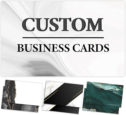 Tarjetas de visita personalizadas con tu logotipo, tarjetas de visita personalizadas en la parte delantera y trasera, 100 tarjetas de visita