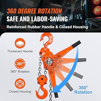 VEVOR Manual Lever Chain Hoist, 6 Ton 13200 lbs Capacity 20 FT