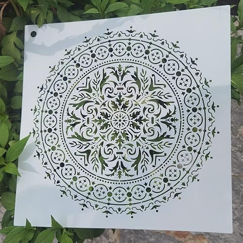 Miniatura 2 de XUAN YANG Plantilla decorativa de árbol de la vida de 12 x 12 pulgadas, plantilla vikinga reutilizable para muebles, manualidades, pintura