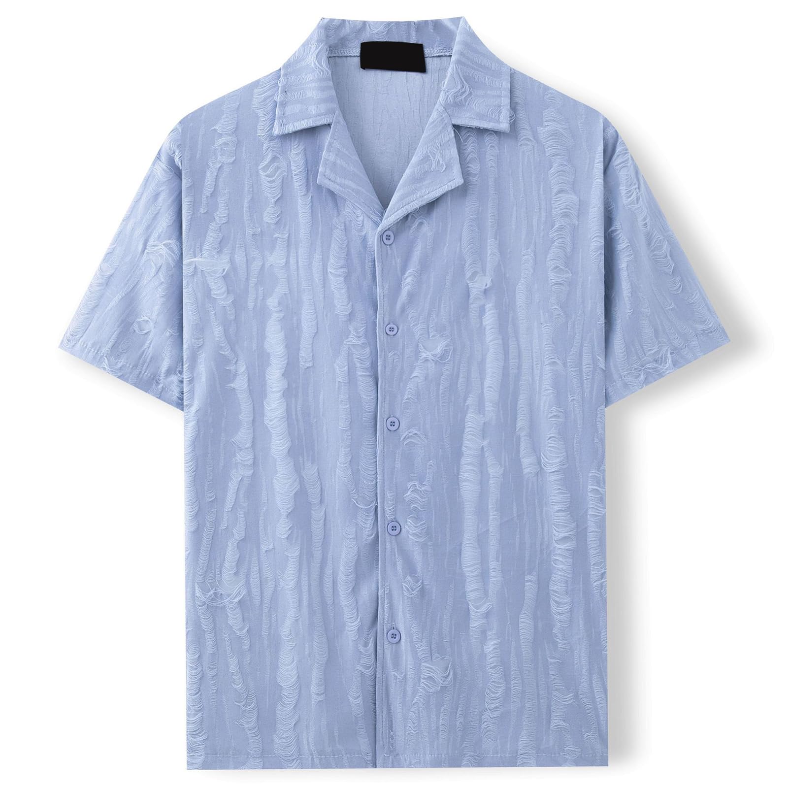 Hombre Camisetas Lino Camisa de Verano Manga Corta Suelta Regular Fit Respirablecamisa de Lino Hombre Manga cortaSencillo y verstil