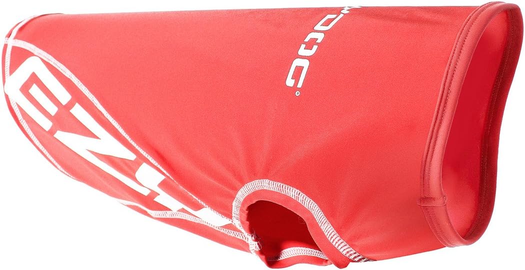 EzyDogRashguard Vest - Premium Dog Shirt Allowing All-Day Water Use - Tested to Provide 50+ UV Protection - Innovative Design for a Snug, Comfortable Fit (Medium, Red)