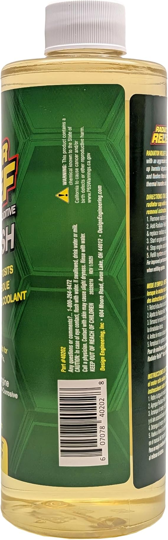 Design Engineering Radiator Relief Cooling System Flush 16 oz