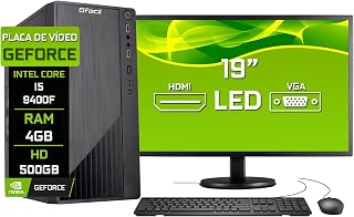 Computador Completo Blue PC Intel Core i5 9400f (Nona Geração) 4GB DDR4 GeForce HD 500GB Monitor 19" HDMI LED