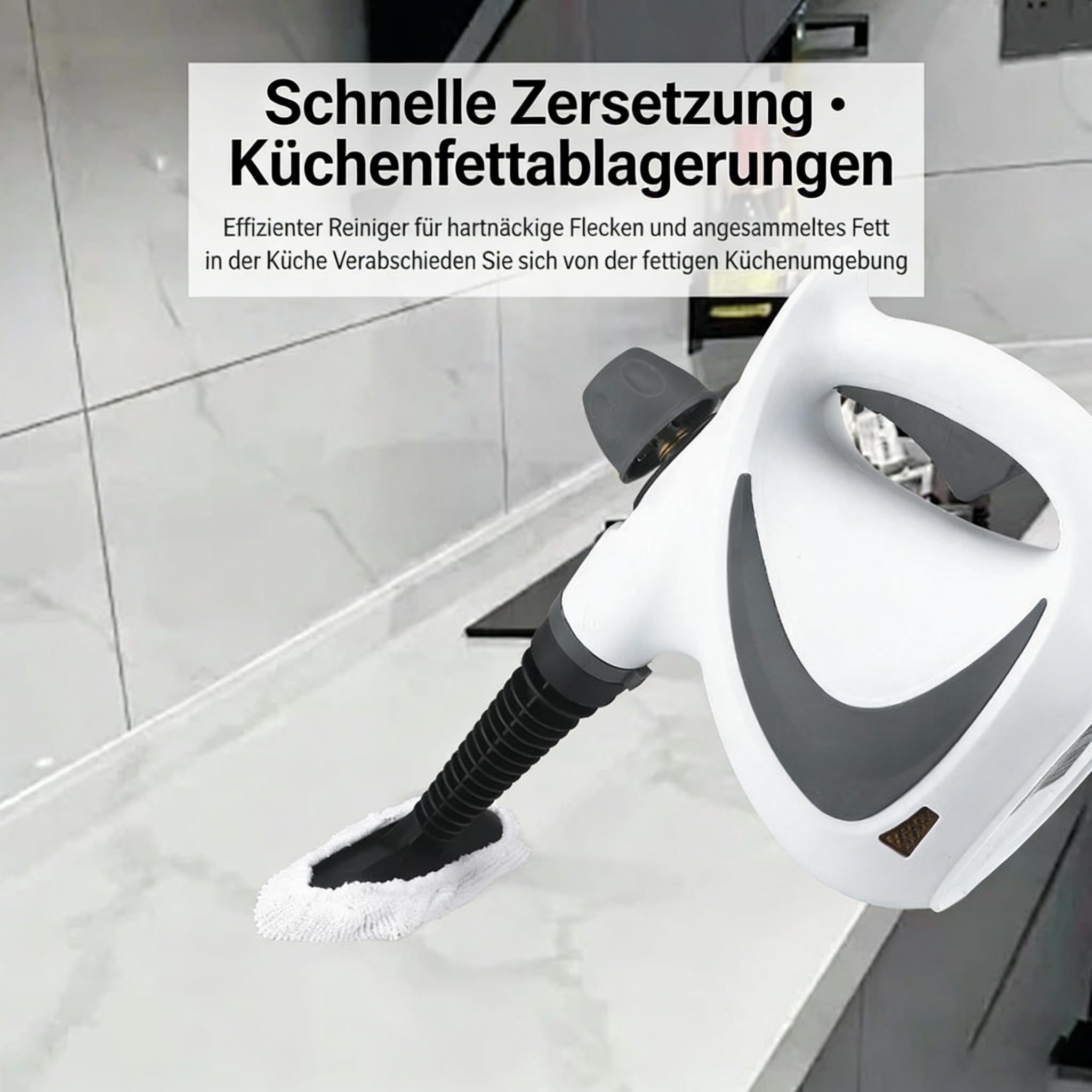 Saubera Hand-Dampfreiniger - Druck Chemikalienfreier Dampfreiniger für Polster & Haustiere mit sämtlichem Zubehör