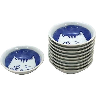 新【Amazon.co.jp限定】【業務用 セット】やっぱり猫が好き(猫皿) ねこ-まるけ ウィンク 六兵衛 3.0深皿 10枚