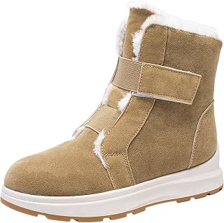 351 Boots for Men Cowboy Style Fashion Women Winter Suede Flat Hook Loop Keep Warm Snow Boots Comfortable Mid Boots Shoes Womens Mid Calf Boots