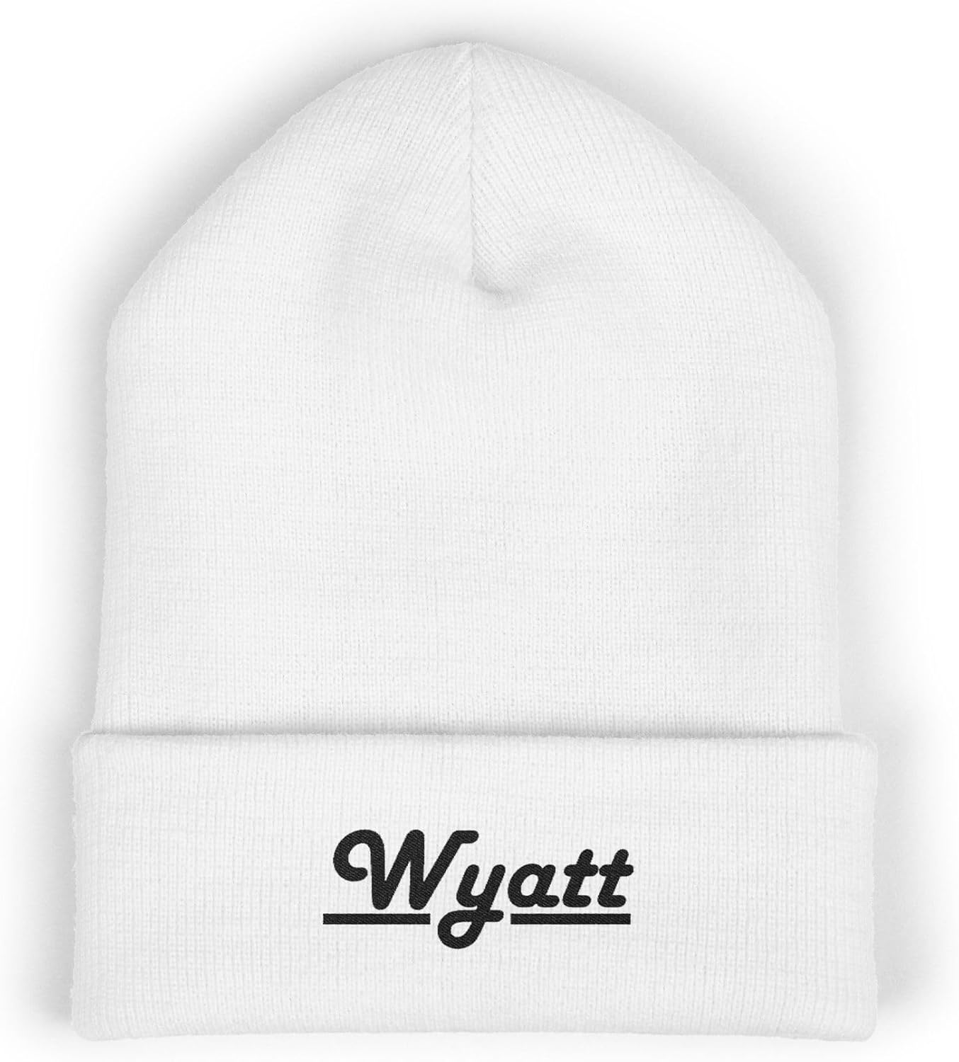 Wyatt Classic Cuffed Beanie Hat Gift with Embroidery Message