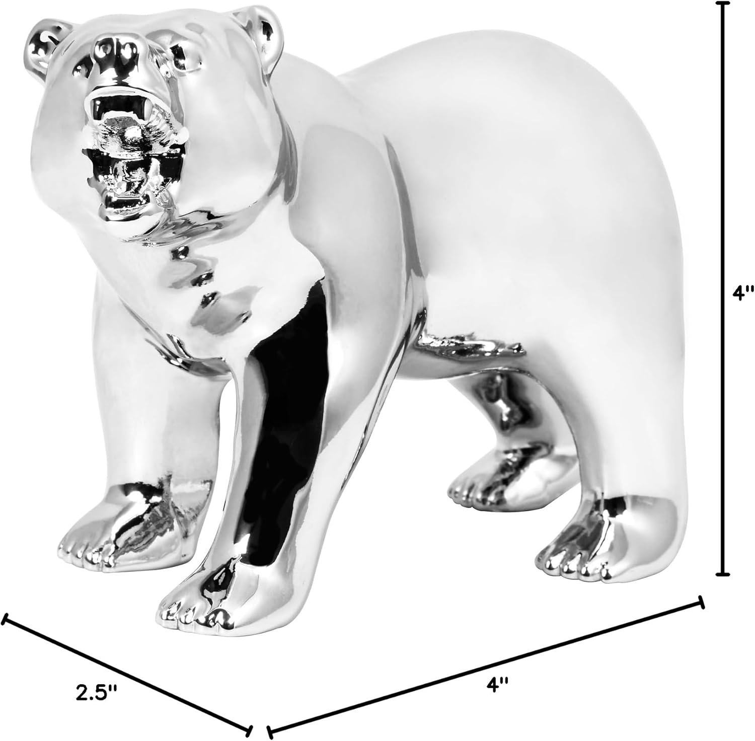 GG Grand General 48186 Chrome Growling Bear Hood Ornament