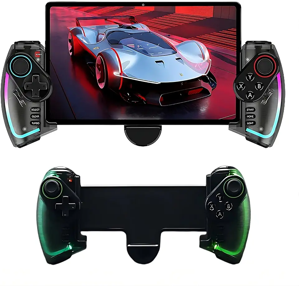 Controle para Celular – Gamepad Android, Compatível com iOS, PS3, PC e Notebooks – Com Bluetooth, Iluminação RGB, Gatilhos Hall, Função Turbo, Vibração