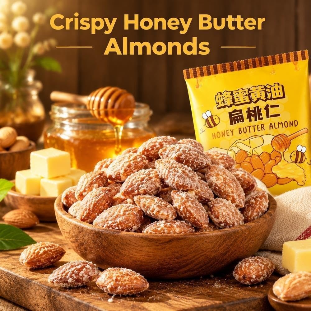 Confezione di snack alle mandorle al burro da 250 g