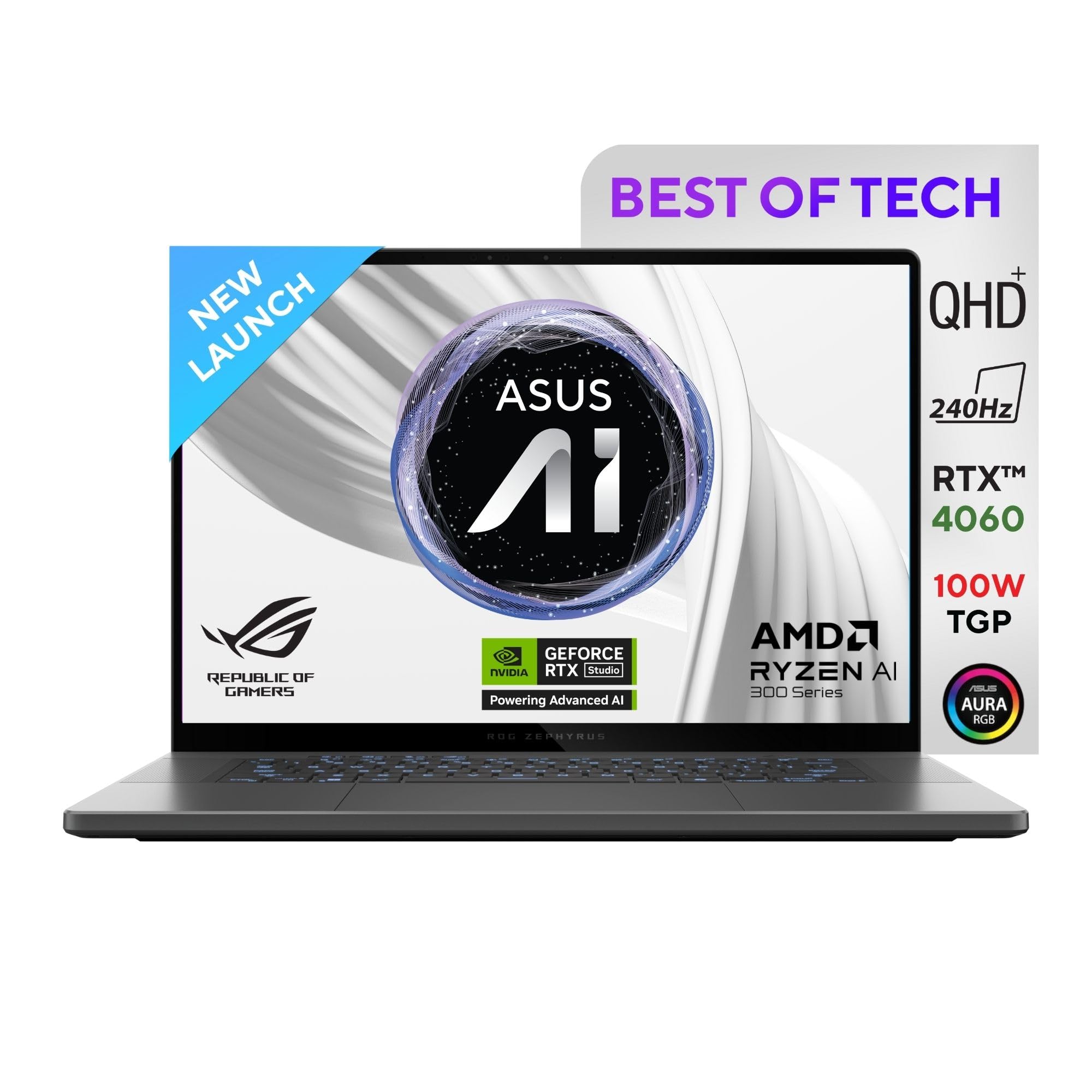 ASUSROG Zephyrus G16, 16" ROG Nebula Display, 240Hz 500 nits, AMD Ryzen AI 9 HX 370, Gaming Laptop (16GB RAM/1TB SSD/NVIDIA GeForce RTX 4060/Win 11/Office 2021/Eclipse Gray/1.85 Kg), GA605WV-QP078WS (B0DBLPK63J) Amazon Price History, Amazon Price Tracker