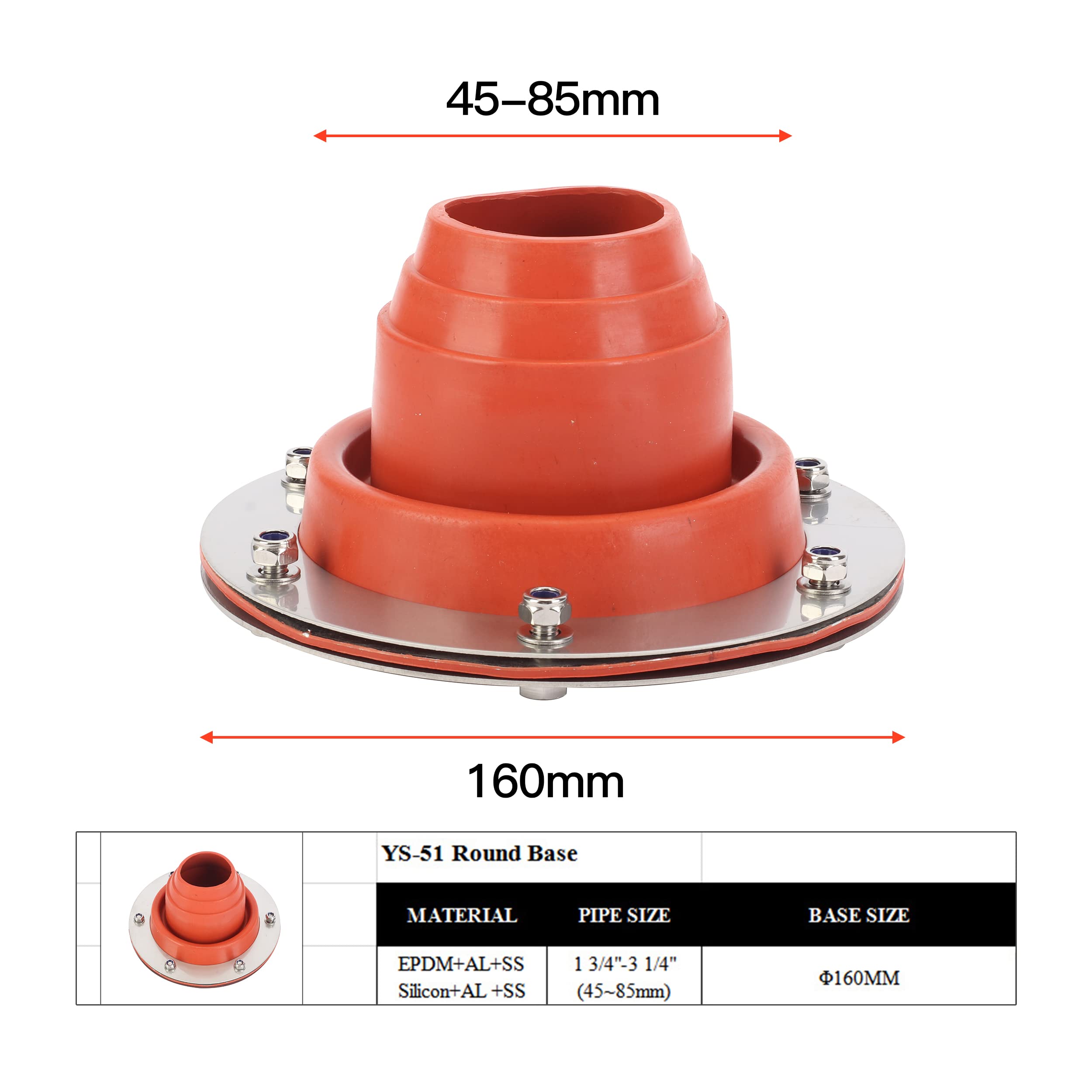 Image secondaire de Passe-tuyau de poêle Aleawol pour tente - Résistant à 300°C