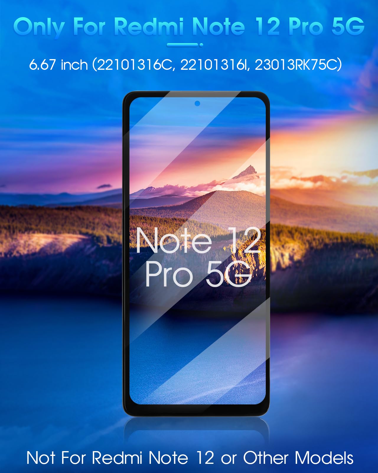 Écran LCD + Vitre Pour Xiaomi Redmi Note 12 Pro 5G - Bleu - Kit Outils Inclus - Neuf