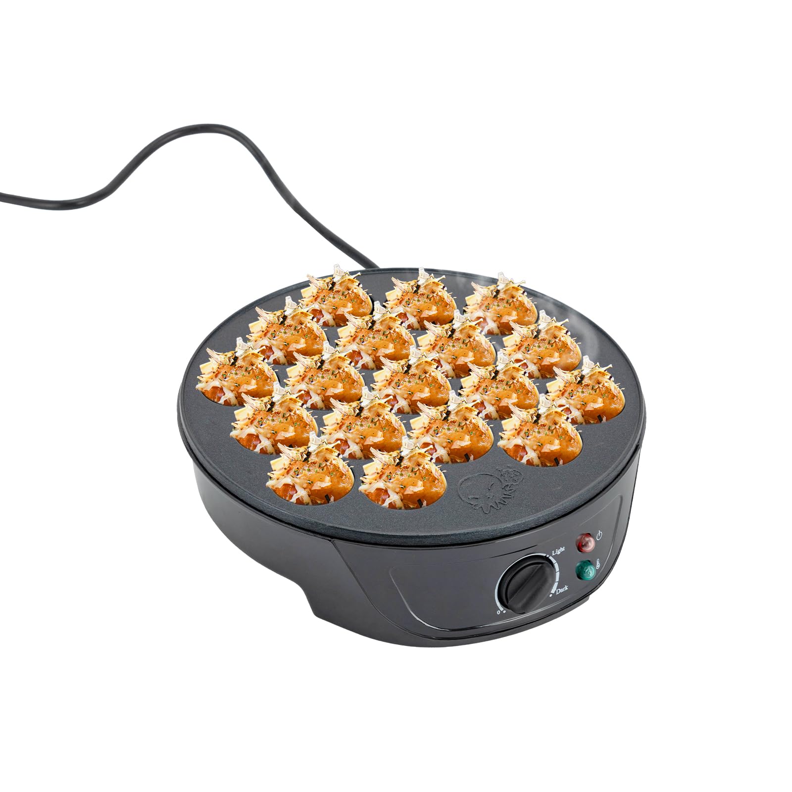 Takoyaki-Maschine 750W 18 Löcher Antihaft Temperaturregelung