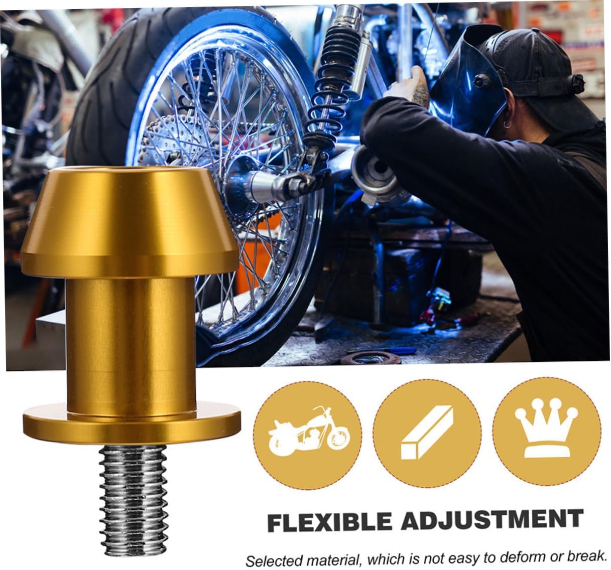 ULTECHNOVO 6Pcs Motorcycle Swing Arm Sliders Spools Stand Screws Replacement Parts for Motorcycle Stands