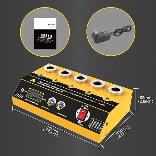 Miniatura 7 de Probador de bujías de coche, herramientas de encendido, escáner de diagnóstico con detector ajustable de 5 agujeros, analizador de enchufe de