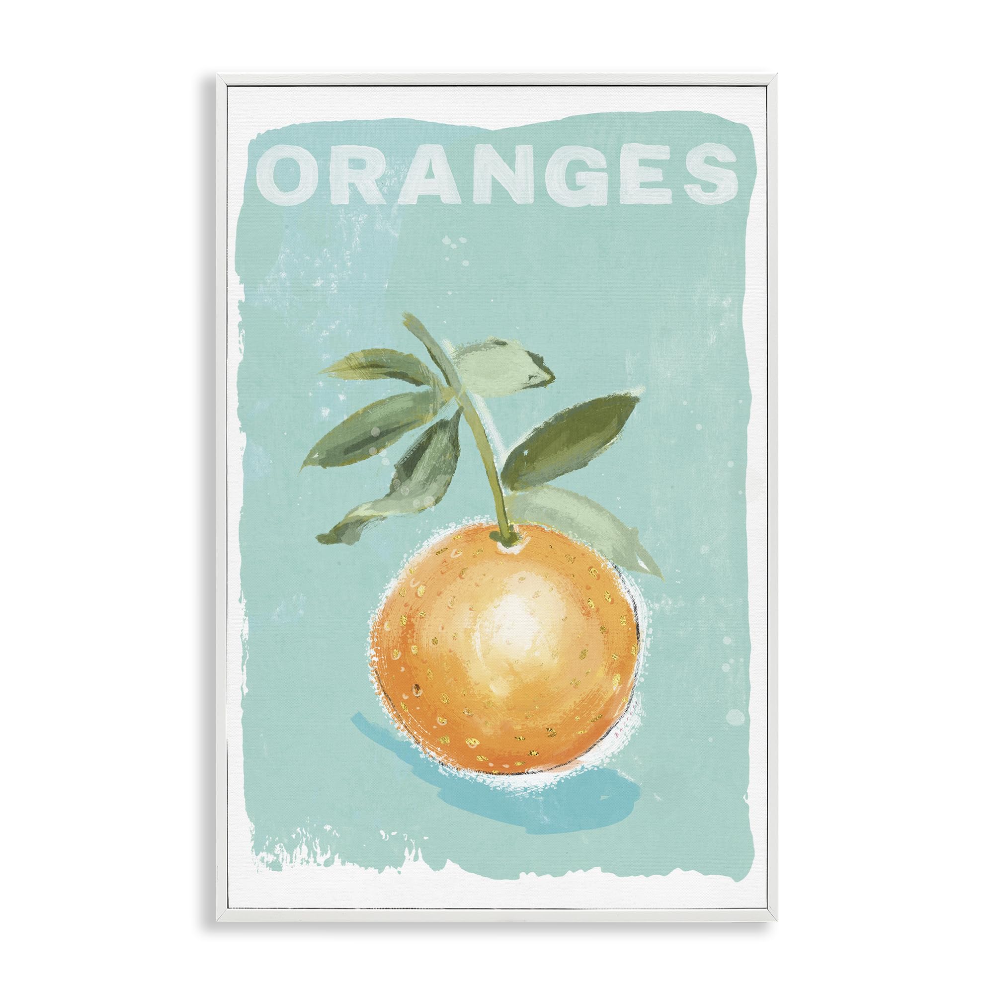 Stupell Industries Oranges Citrus Botanical Illustration 'Orange Twist Motif', Framed Giclee Art, White, 16 X 24 Inches, Easy To Hang And Sturdy, Made In Usa, By Chad Barrett