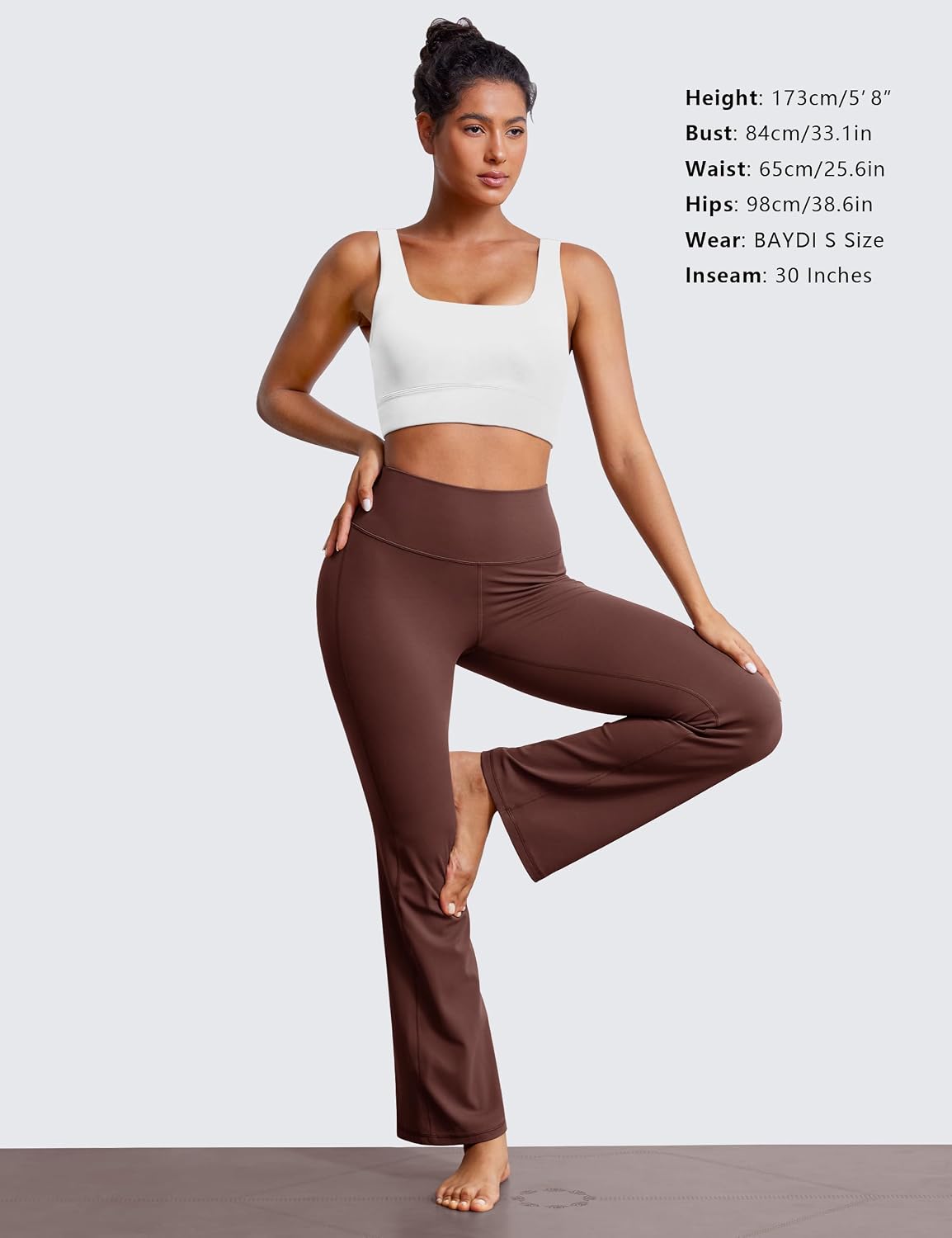 BAYDI Clouduxi Flare Leggings for Women,Workout Bootcut Yoga Pants with Pocket,High Waisted and Wide Leg,28"/30"/32"/34"