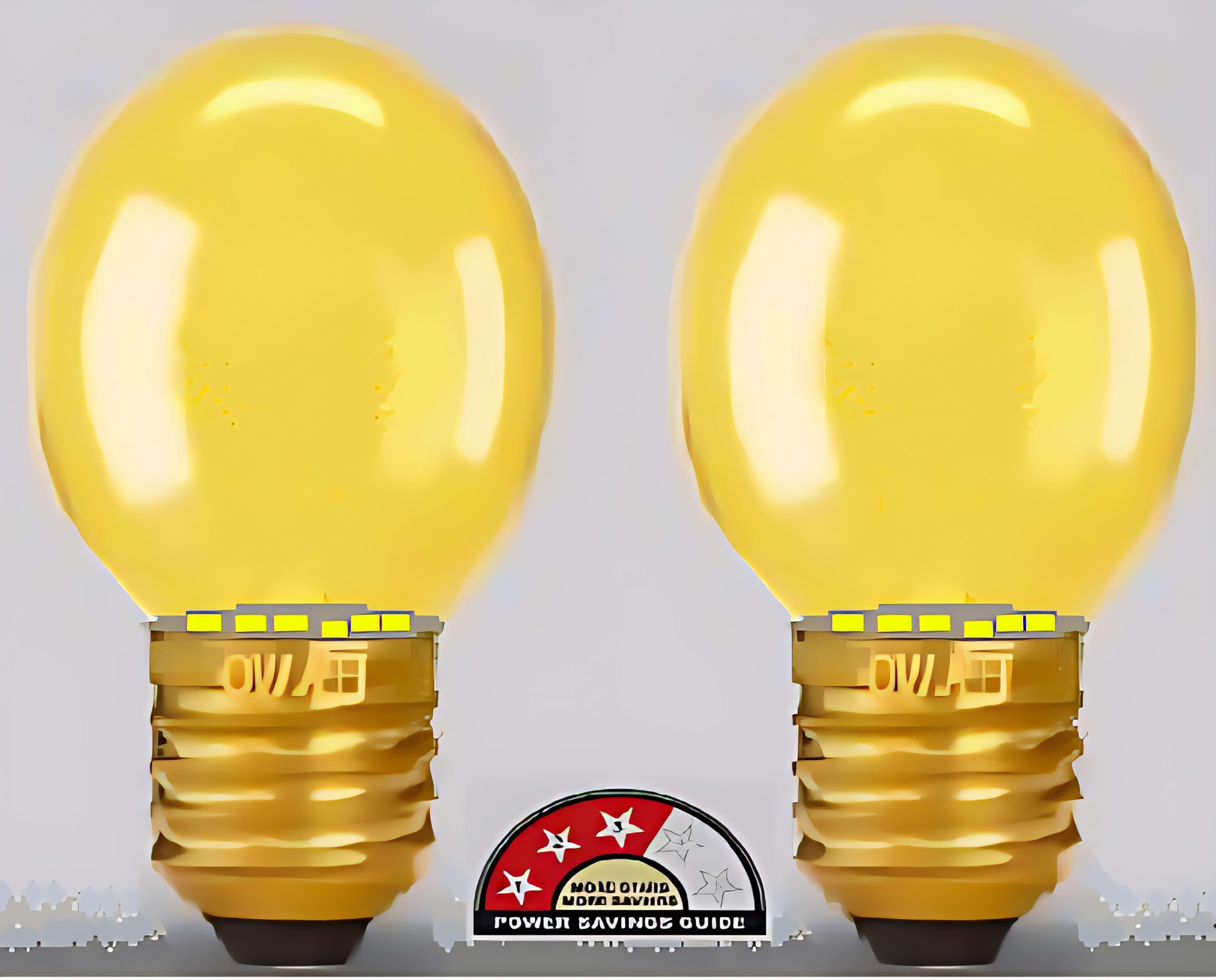 0.5 watt Pack of 2 E27 YELLOW Transparent Glass 3 Times Extra Brightness Color Emitting Diode PHILLIP Compatible-picture-10