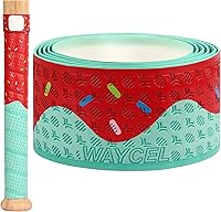 Waycel Bat Grip Tape 0.5mm/1.1mm/1.8mm - Anti-Slip Baseball & Softball Bat Wrap, Ice Cream Style for Ultimate Grip