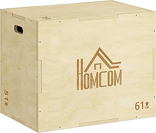 HOMCOM Box Jump pliométrie 3 en 1 Appareil boîte à Saut Musculation Fitness & entraînement croisé plyobox pour Box Training en Bois