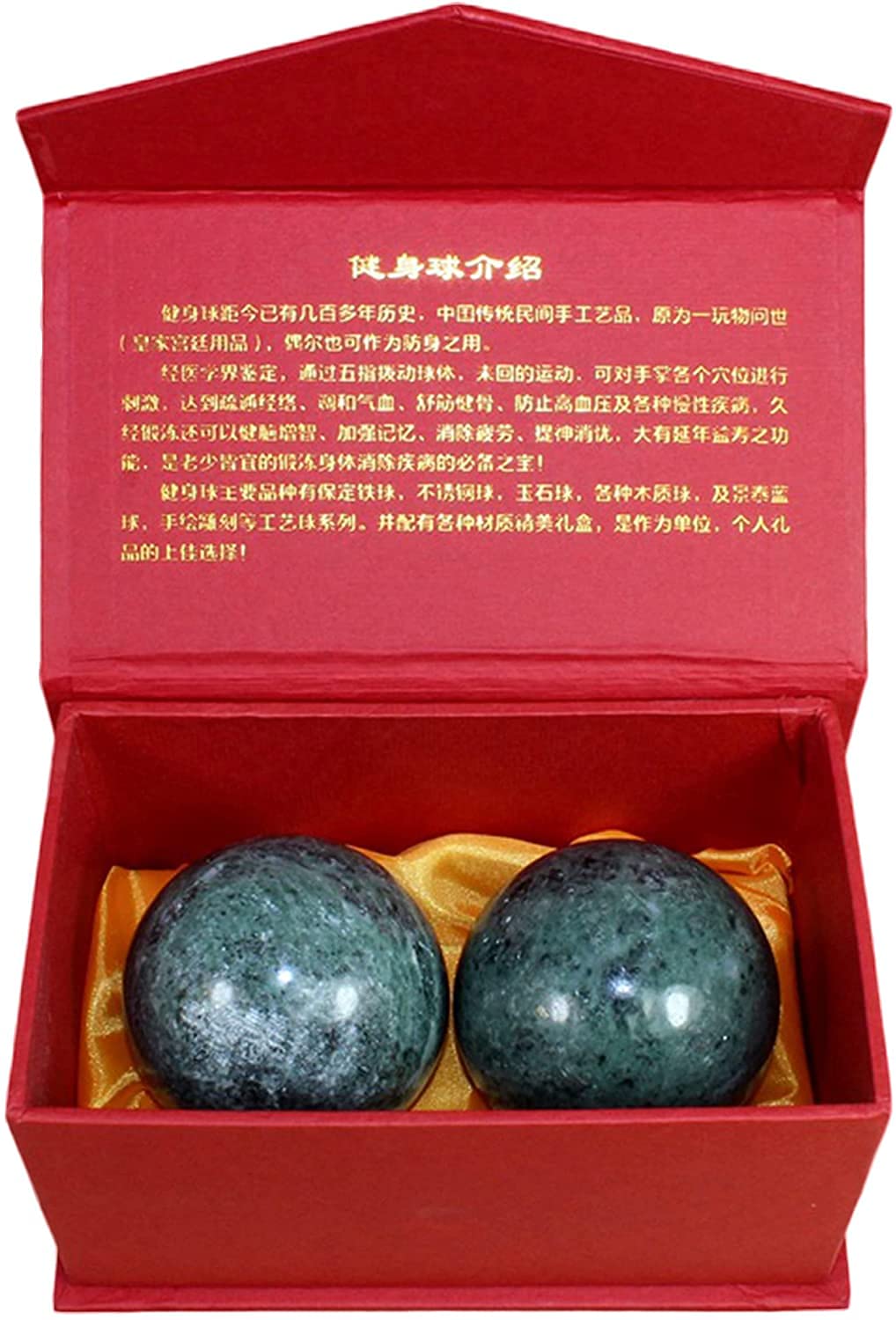 Palle Antistress per Adulti, Baoding Balls Palle Antistress per Adulti Palle per Esercizi Cinesi Palle Antistress per Esercizi da 2 Pollici, Scatola per Palle da Stress p