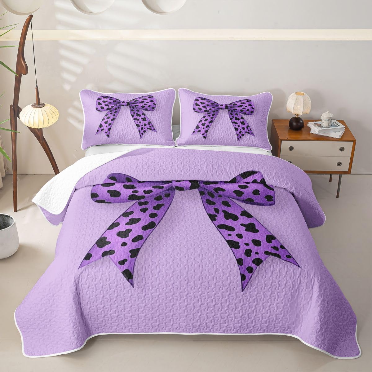 Homewish Fliege Leopardenmuster Tagesdecke 240x260cm