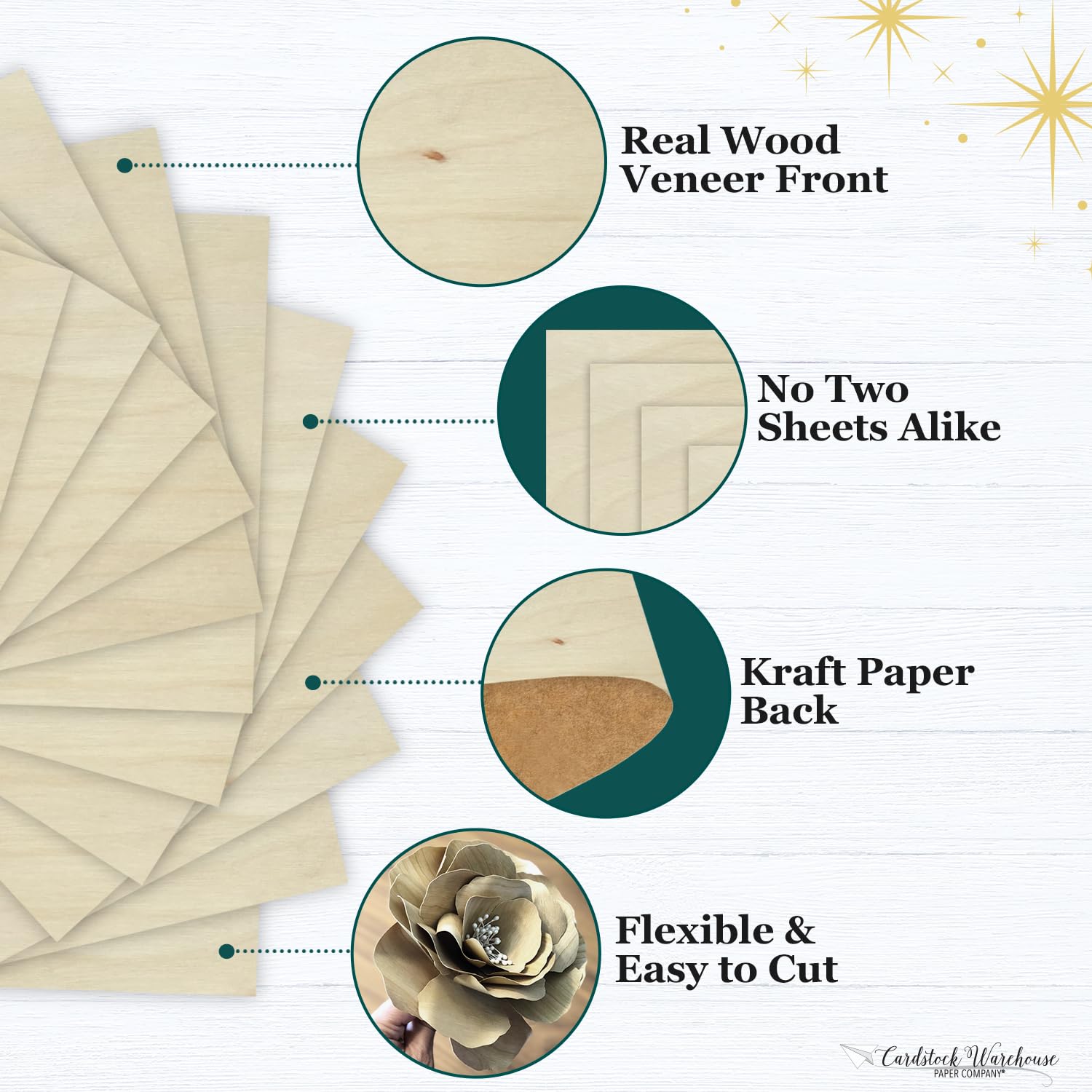 Amazon.com: Cardstock Warehouse White Birch Wood Veneer Cardstock