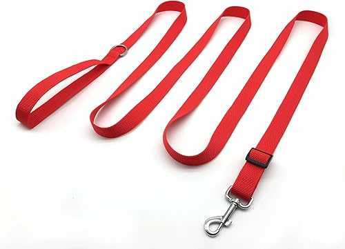 Miniatura 9 de TAIAN Correa ajustable de nailon para perro, correas de perro de 6 pies de largo para perros medianos y grandes Negro