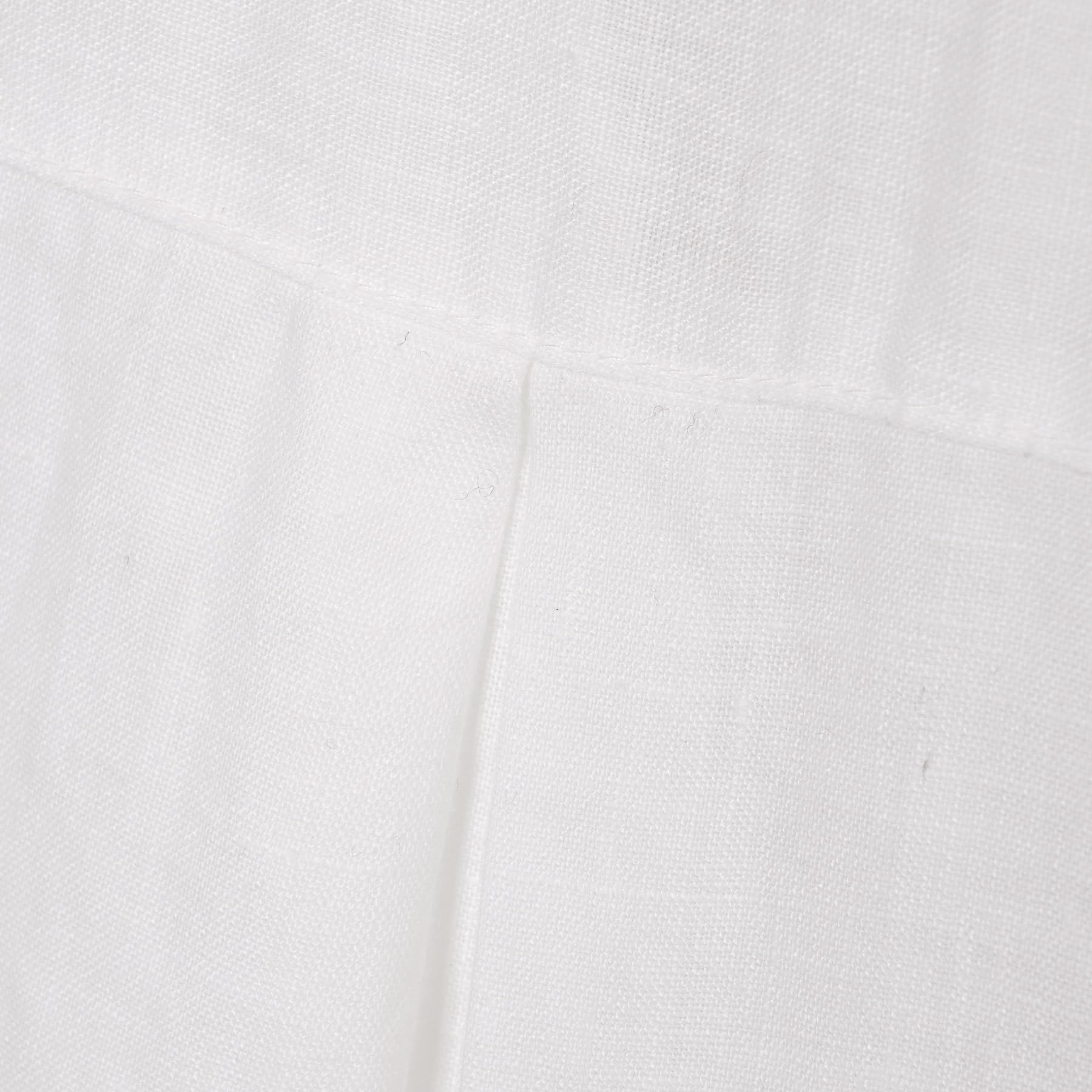 Amazhiyu Camicetta da donna in lino, a maniche lunghe, in lino, elegante, a tinta unita, per l'estate