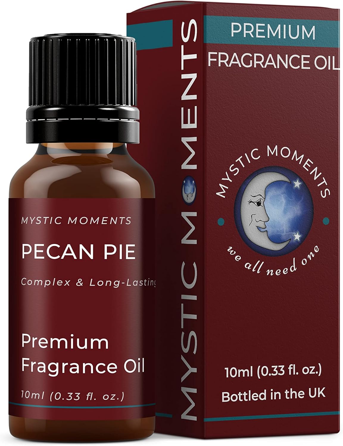 Mystic Moments | Pecan Pie Fragrance Oil 50ml | Warm Sweet Nutty Dessert Aroma for Candles, Soaps & Home Fragrance | Cosy Comforting Scent for a Homely Atmosphere