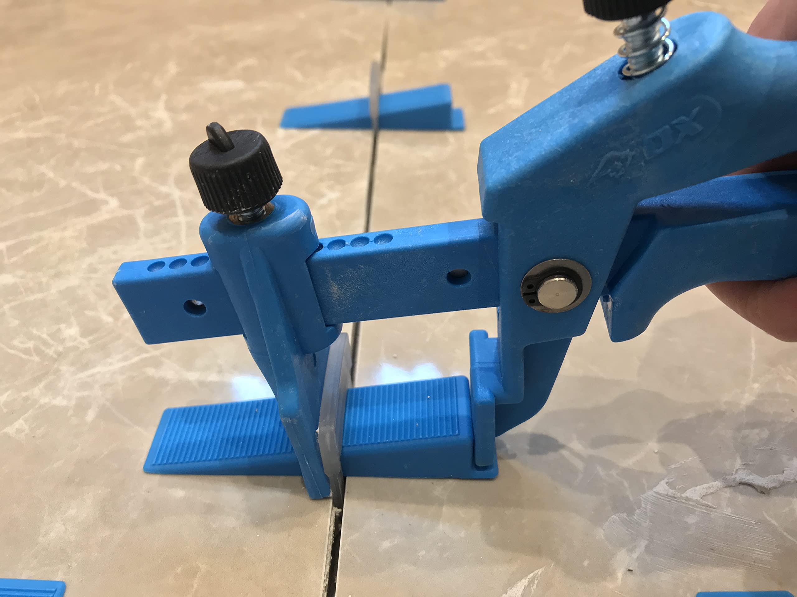 OX Pro - Sistema de nivel de azulejos con cuña y espaciador, alicates ajustables, plástico