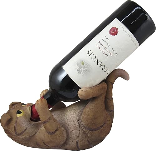 DWK Soporte para botellas de vino para gatos | Decoración de encimera de cocina | Soportes de vino | Vineras para Poner Botellas en Casa |