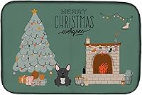 Vista 98 de Caroline's Treasures CK7824DDM - Tapete absorbente para secado de platos con diseño de bulldog inglés, rojo y blanco, para encimera de cocina, 14 x