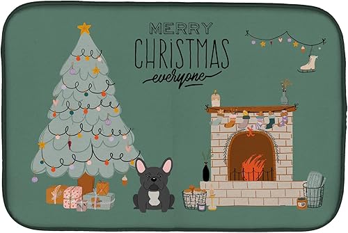 Miniatura 98 de Caroline's Treasures CK7824DDM - Tapete absorbente para secado de platos con diseño de bulldog inglés, rojo y blanco, para encimera de cocina, 14 x