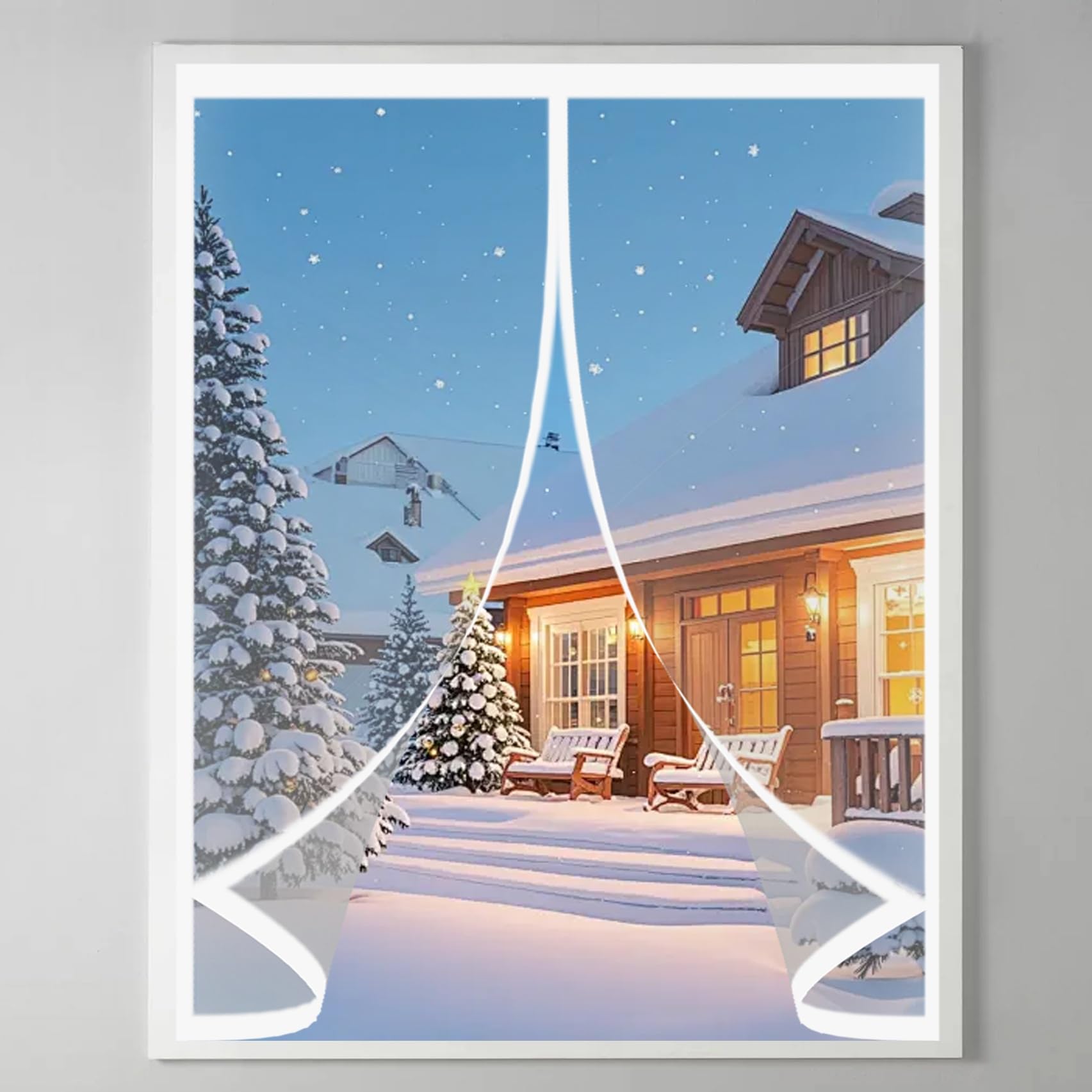 Rideau de fenêtre d'hiver de qualité supérieure isolation thermique 54x72